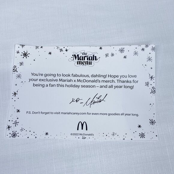 Mariah Carey McDonald\'s Beanie Hat Limited Edition, In Hand & Ready To Ship!